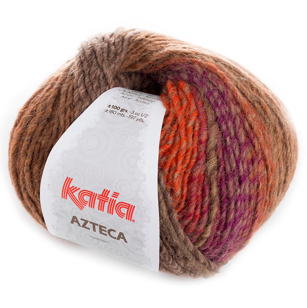 azteca wool katia brown orange purple