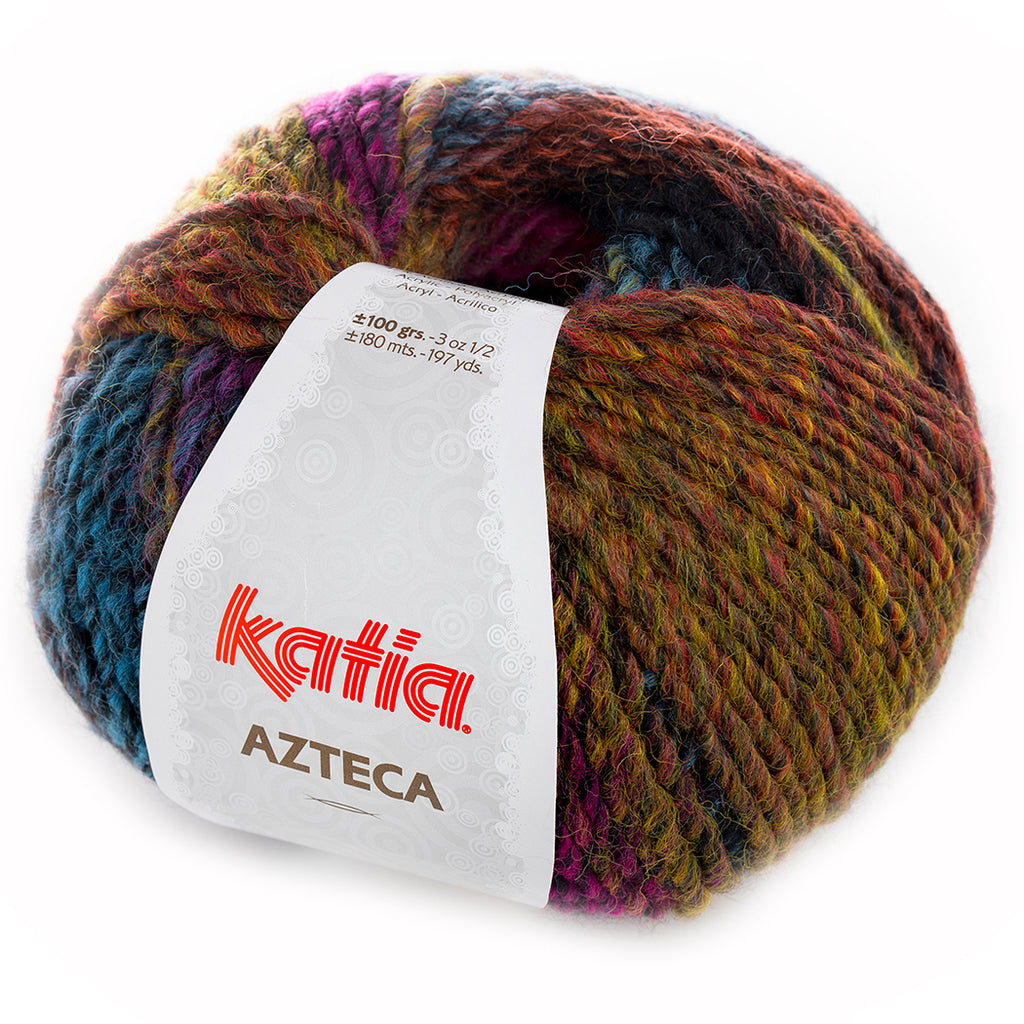 azteca wool katia yellow red blue