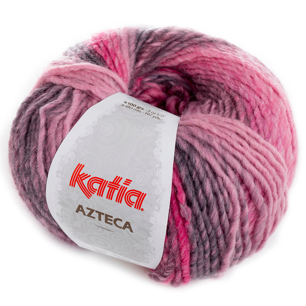azteca wool katia pink grey