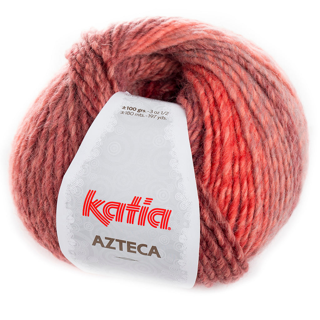 azteca wool katia orange red