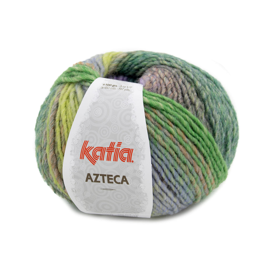 azteca wool katia green blue