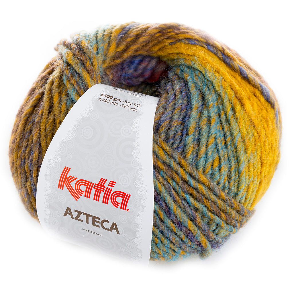 azteca wool katia yellow purple